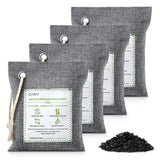 CLEVAST Bamboo Charcoal Air Purifying Bags - (Large, 4×200g), Removes Odors and Moisture, Nature Fresh Air Purifier Bags, Odor Eliminator for Home