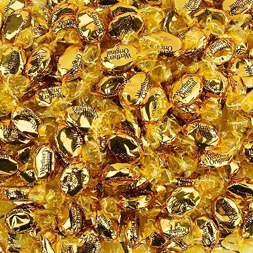 Traditional Butter Caramel Hard Candy Bulk - Werther Original Creamy Caramel Hard Candies, by Queen City Candy Cave (1 Pound)