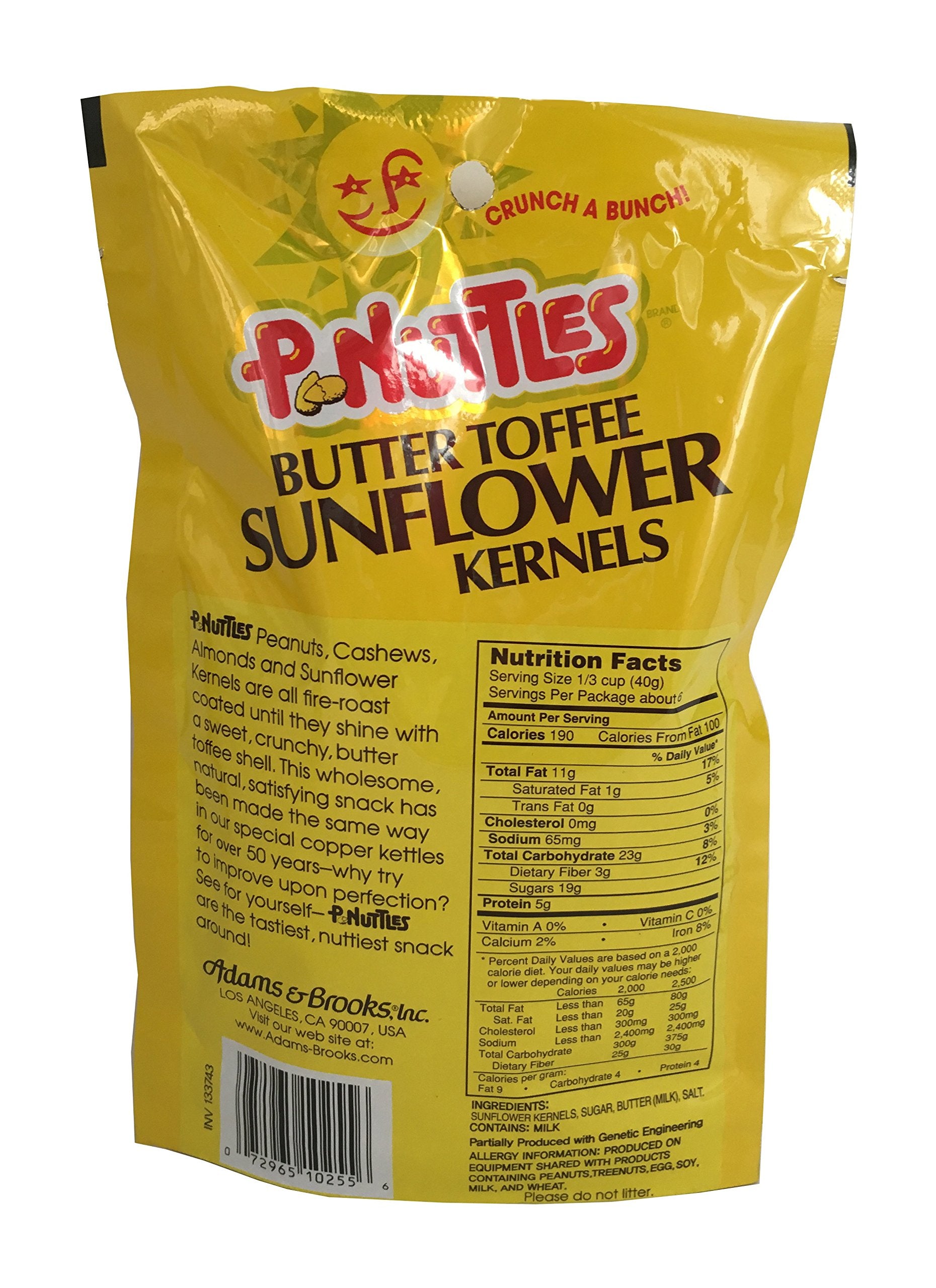 P.nuttles Butter Toffee Sunflower Kernels 4.5 oz - Pack of 3 (Sunflower Seeds)