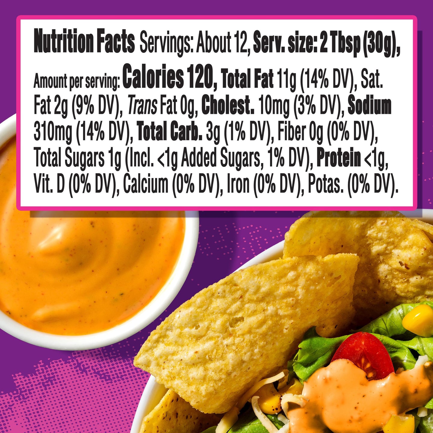 Taco Bell Creamy Chipotle Sauce, 12 fl oz Bottle, Pack of 1