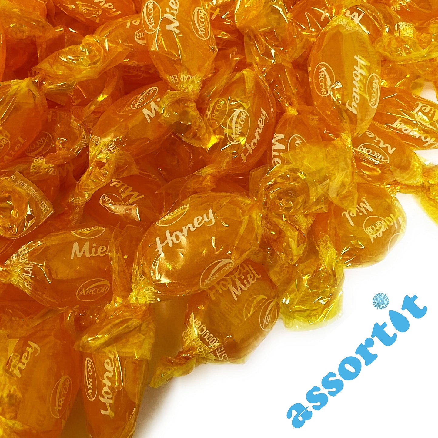 Honey Filled Hard Candy - 6 lbs - Honey Flavored Classic Bon Bons Filled with Real Honey - Bulk American Vintage Sweets- Individually Wrapped, 96 oz.