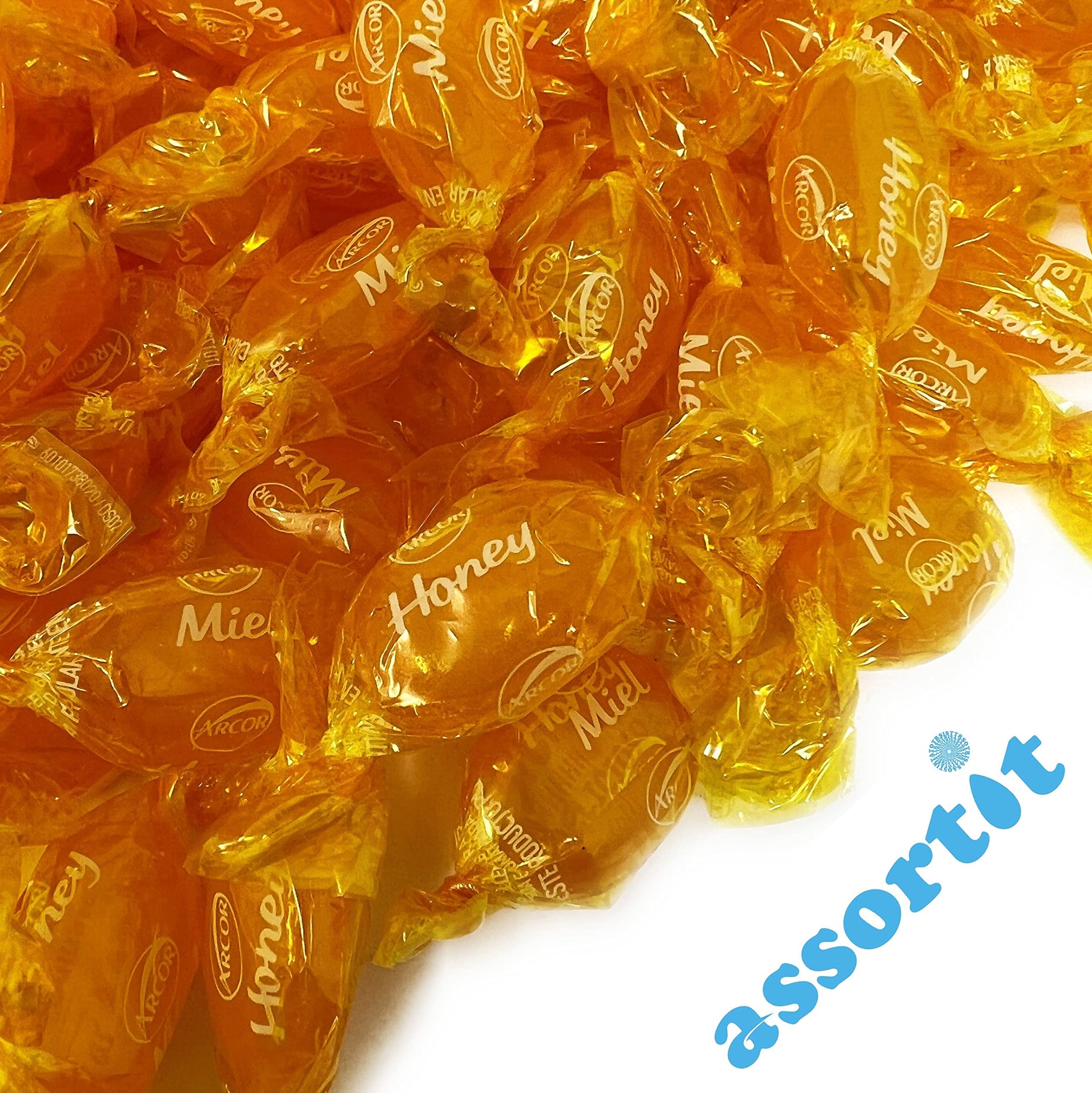 Honey Filled Hard Candy - 6 lbs - Honey Flavored Classic Bon Bons Filled with Real Honey - Bulk American Vintage Sweets- Individually Wrapped, 96 oz.