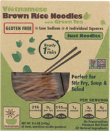 Star Anise Foods Brown Rice Gluten Free Noodles with Green Tea - 24 Servings, 8.6 Oz. Per Box, Pack of 6 Boxes, Pho Noodles Vietnamese, Pad Thai