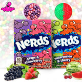Nerds Rope Candy Crave Box - Variety Pack of 3 Very Berry, 3 Rainbow, 3 Tropical Ropes and 3 Nerd Boxes of Strawberry & Grape, 3 Packs of Watermelon