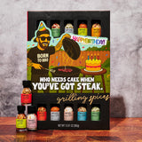 Smokehouse by Thoughtfully, Gourmet Ultimate Grilling Spice Set with Birthday Wrap, Includes 20 BBQ Seasonings & Rubs Like Chili Garlic, Italian,