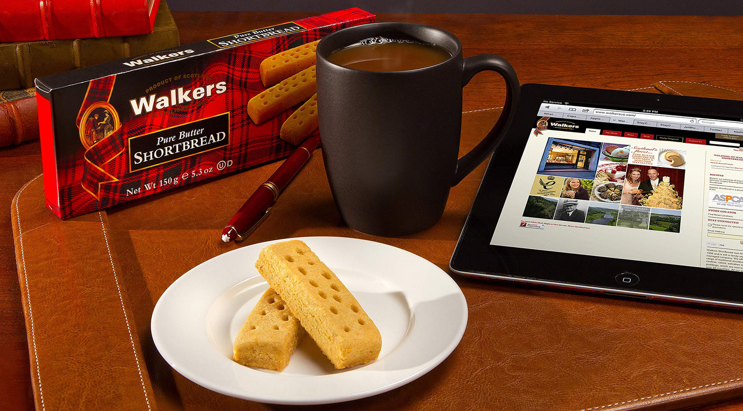 Walker's Shortbread Fingers Shortbread Cookies, All-Butter Shortbread Cookies, 5.3 Ounce Box