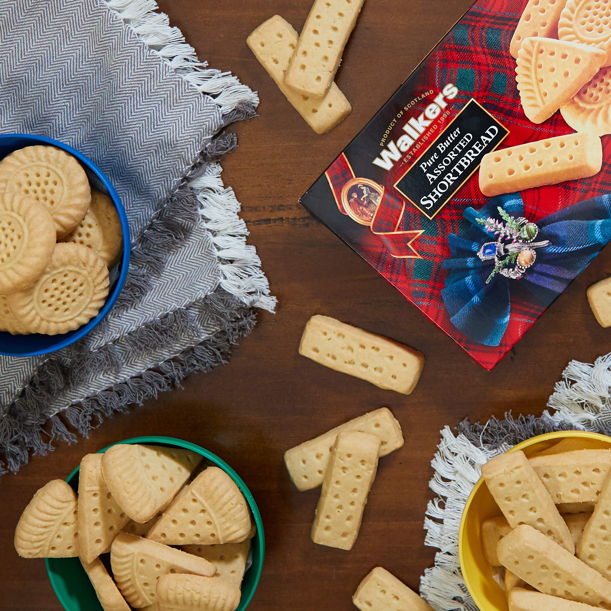 Walker's Shortbread Assorted Shortbread Cookies, Pure Butter Shortbread Cookies, 8.8 Oz Box