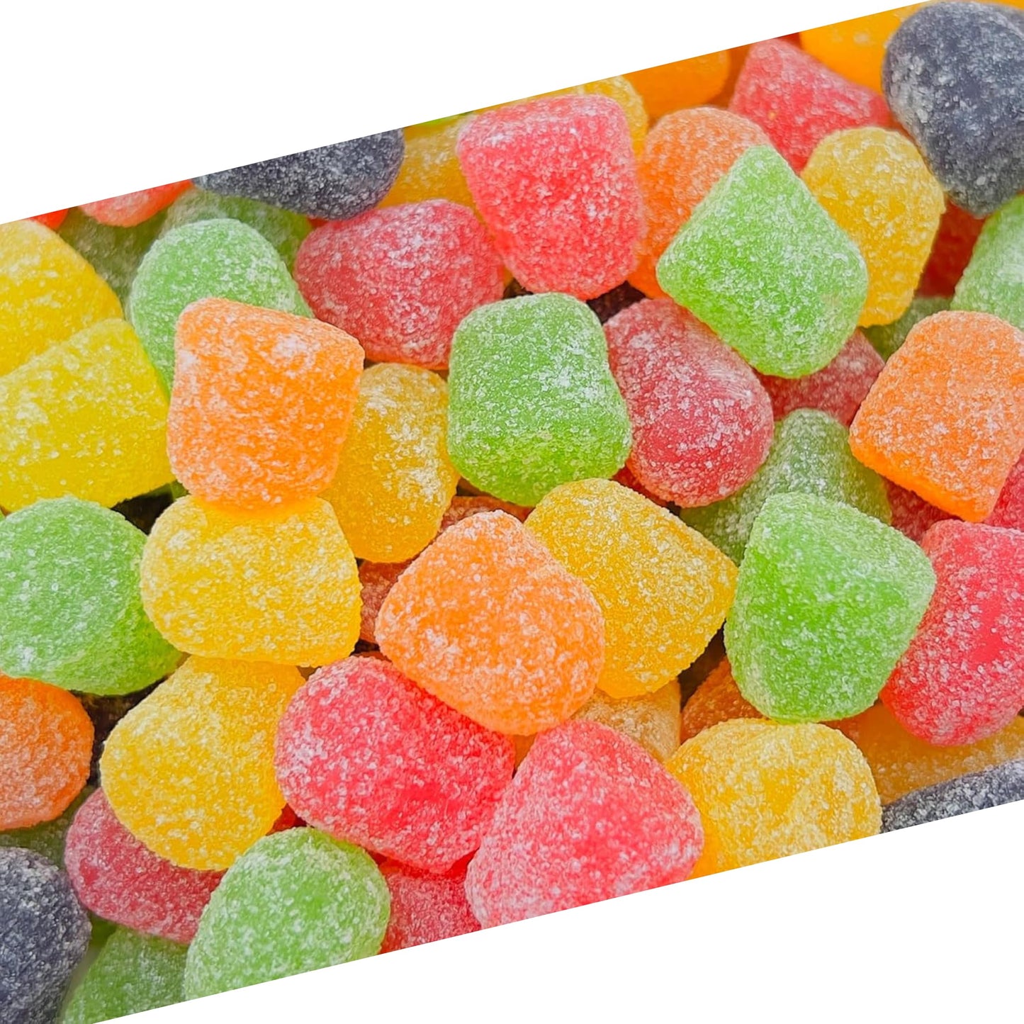 Gum Drops Jelly Candy | 3 Pound Bag | Assorted Fruit Flavors Gumdrops | Nostalgic Candy | Strawberry, Orange, Grape, Lime, Pineapple | Old Fashioned