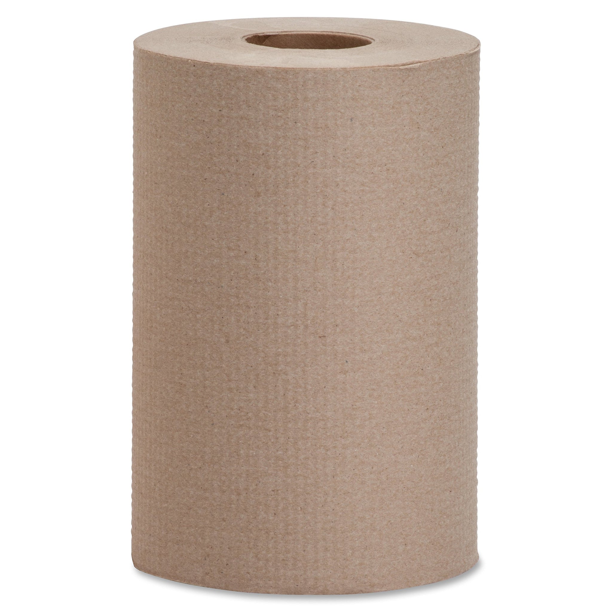 Genuine Joe Hardwound Roll Towels, Kraft, 7.9" x 350', 12 Count