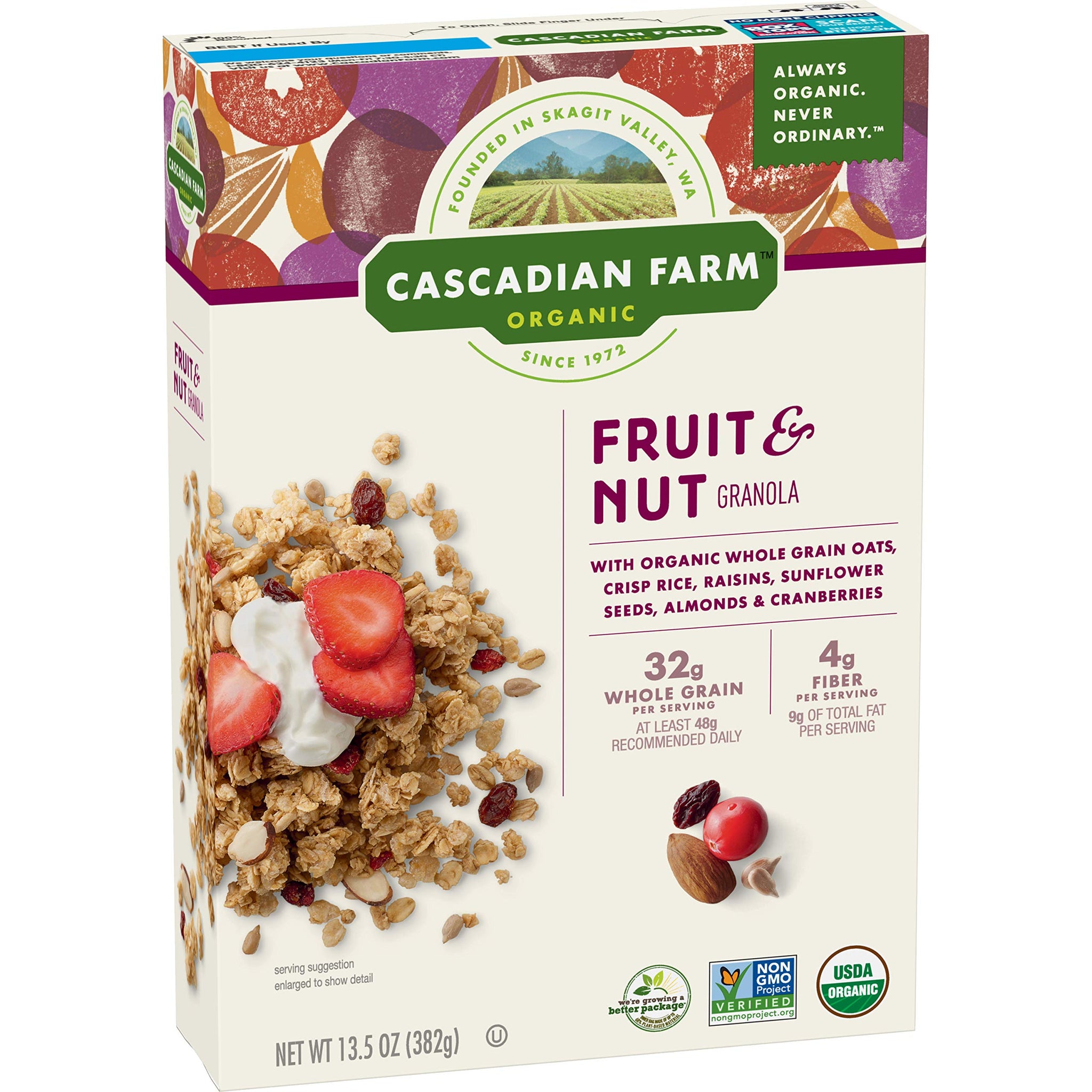 Cascadian Farm Organic Fruit and Nut Granola, 13.5 oz