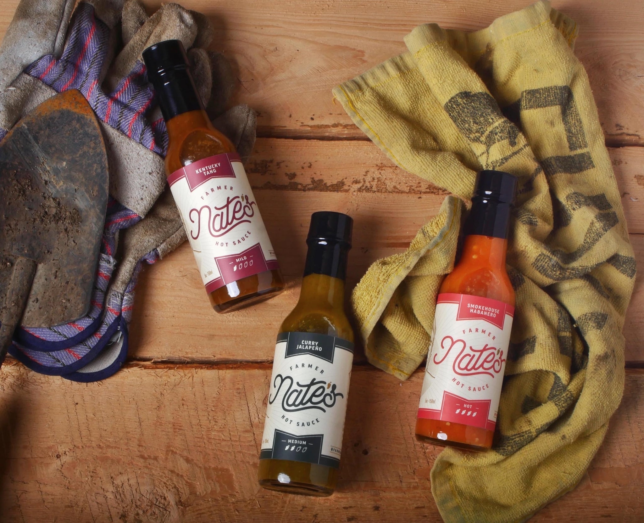 Farmer Nate's Curry Jalapeño Hot Sauce - Medium Heat, All-Natural Small Batch Verde with Handpicked Jalapeño, Serrano & Signature Curry - 5 oz Bottle