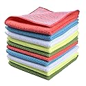 SINLAND Microfiber Dish Cloths for Washing Dishes Towels Best Kitchen Washcloth Cleaning Rags Cloths with Poly Scour Side - Used for Plates, Bowls
