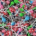 Fun Flavor Assorted Toot-sie Lollipops Bulk, Filled Chocolate Tootsy Roll Pops with Bright Fruity Flavors, by Queen City Candy Cave (1 Pound)