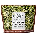 Chocolate Peppermint Herbal Tea | Sacred Blossom Farm | 1.7 oz. Loose Leaf | Ease Digestion & Headache* | Organically Grown in Wisconsin | Caffeine