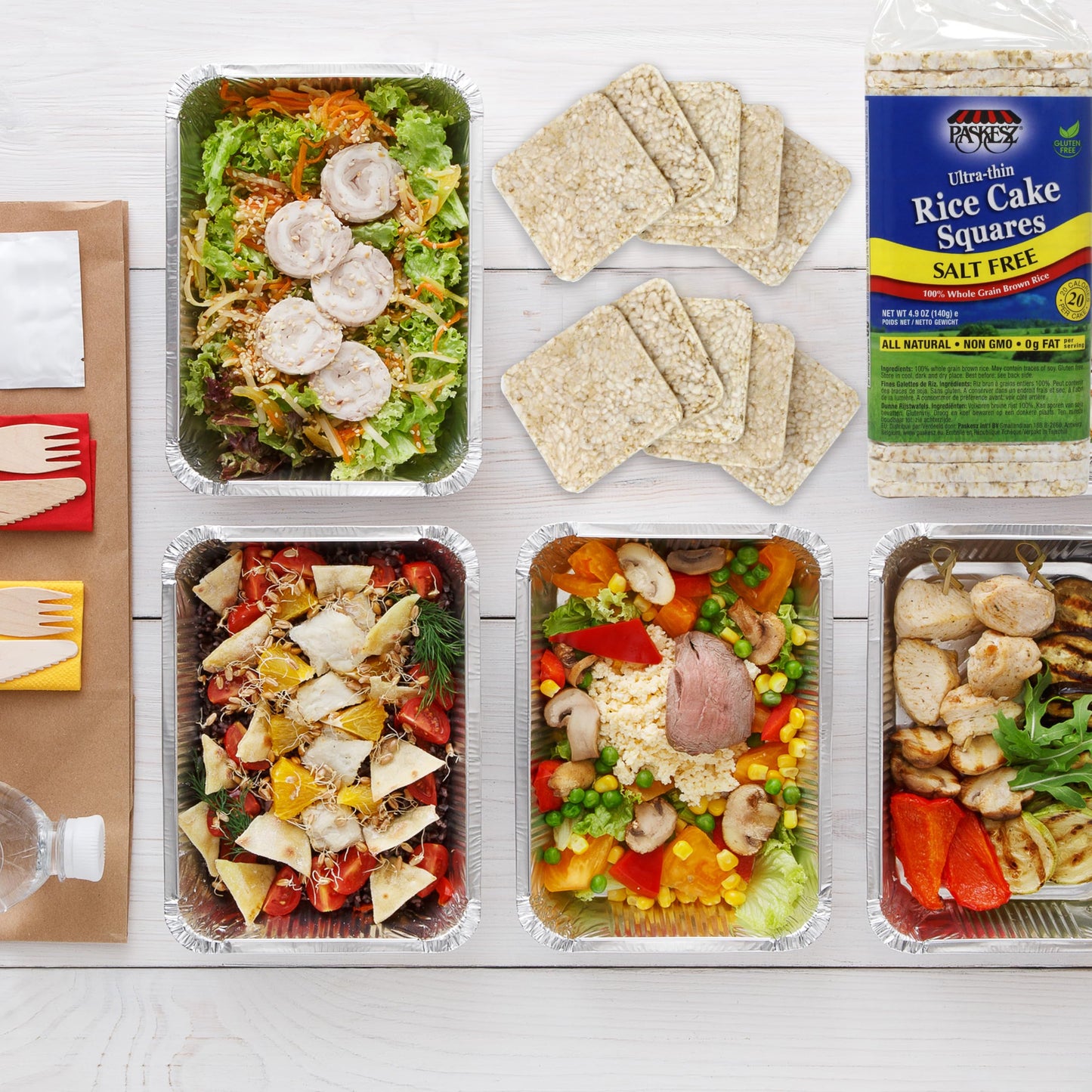 Salt Free Rice Cakes Unsalted - Ultra Thin Rice Cakes - Whole Grain Brown Rice Cakes - Fat Free, Non GMO, Gluten Free Rice Cakes - Low Calorie Snacks