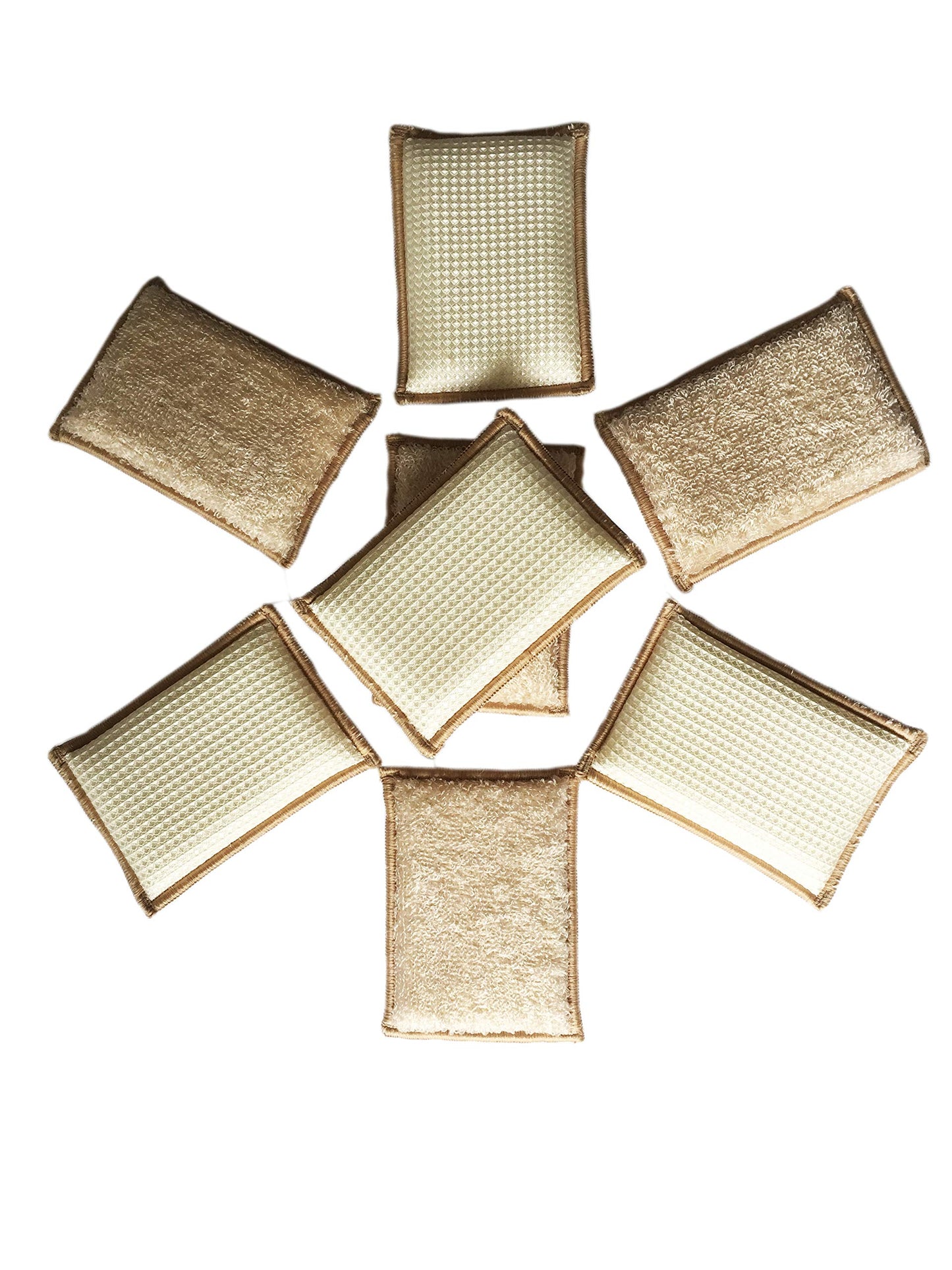 UKEENOR Natural Bamboo Sponges Kitchen Cleaning Sponges Dish Sponges Reusable Dish Washing Sponges Super Absorbent 6 Packs