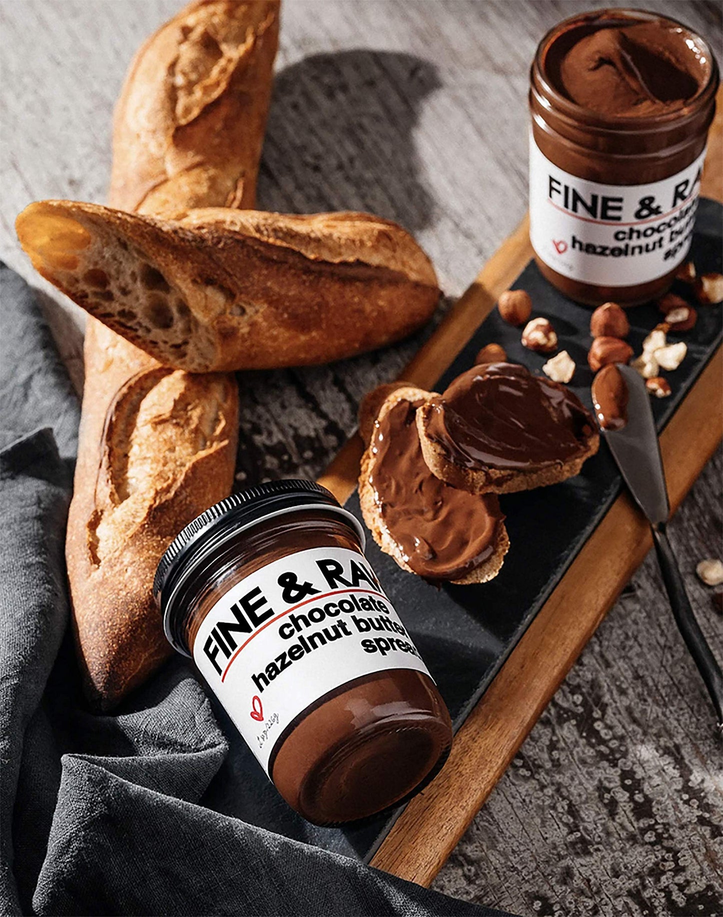 Fine & Raw Chocolate Hazelnut Butter Spread 8 Ounce - Clean Ingredients, Vegan, and Organic Chocolate Hazelnut Spread, Healthy Chocolate Hazelnut