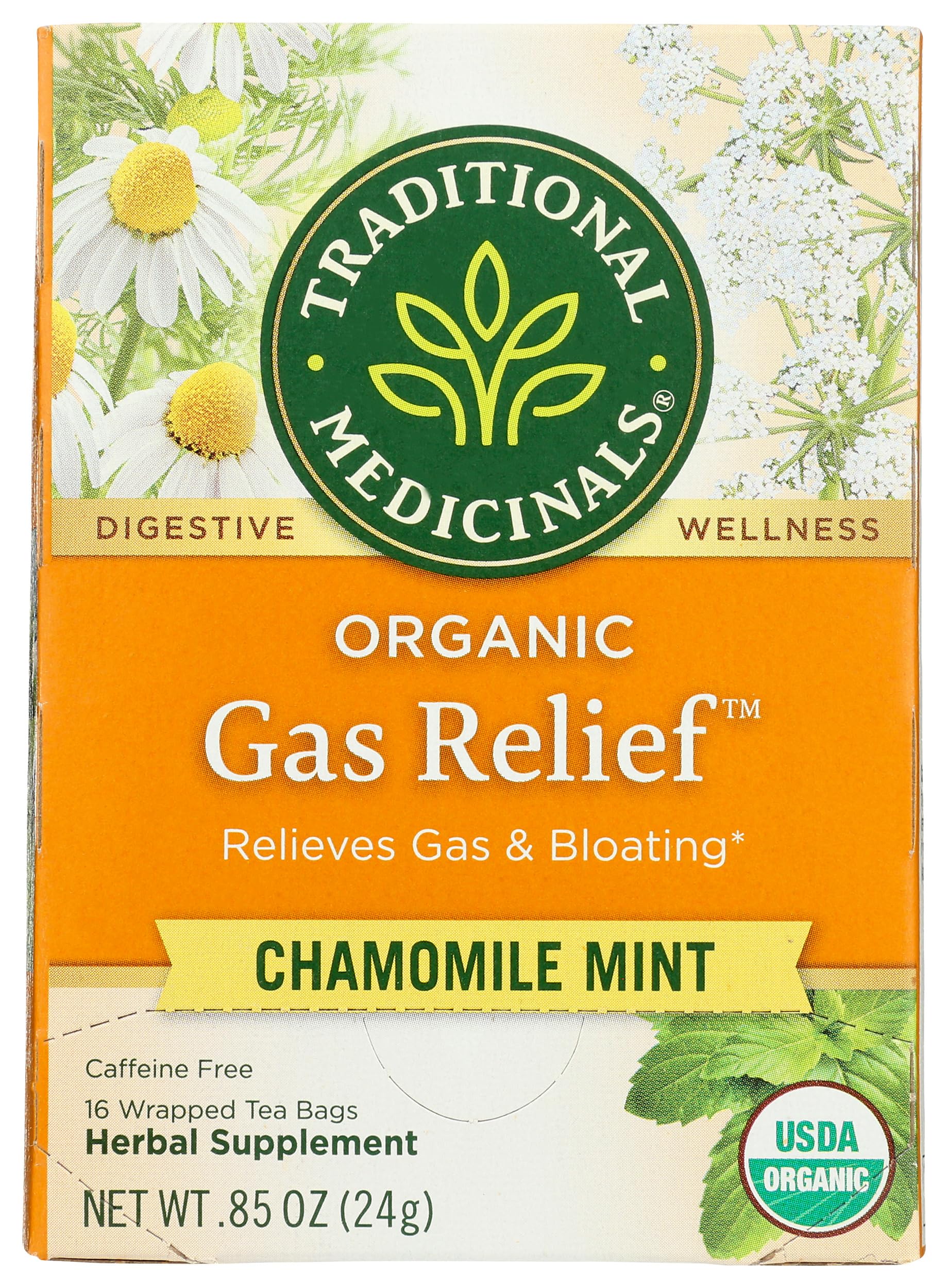 Traditional Medicinals, Tea Organic Gas Relief, 16 Bags