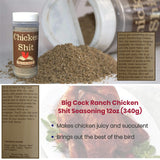 Big Cock Ranch Gourmet Seasoning Bundle All-Purpose Special Shit 13oz, Bull Shit for Steak 12oz, Good Shit Sweet N' Salty 11oz and Chicken Shit 12oz