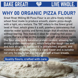 Great River Milling 00 Organic Pizza Flour | Ultra-Fine Neapolitan Style Flour for Pizza Dough, Bread & Pasta | USDA Organic, Non-GMO, Kosher