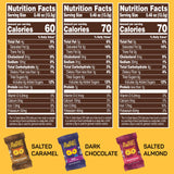 AWAKE - Caffeinated Chocolate Bites - USA Variety Pack (3 Flavors) 50 Bites - Dark, Salted Caramel, & Salted Almond - 50mg Caffeine - Coffee