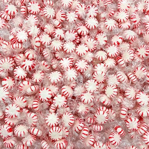 CandyBoxed Peppermint Candy, 3 Pound Bag, Individually Wrapped, Old Fashioned Hard Candy Discs