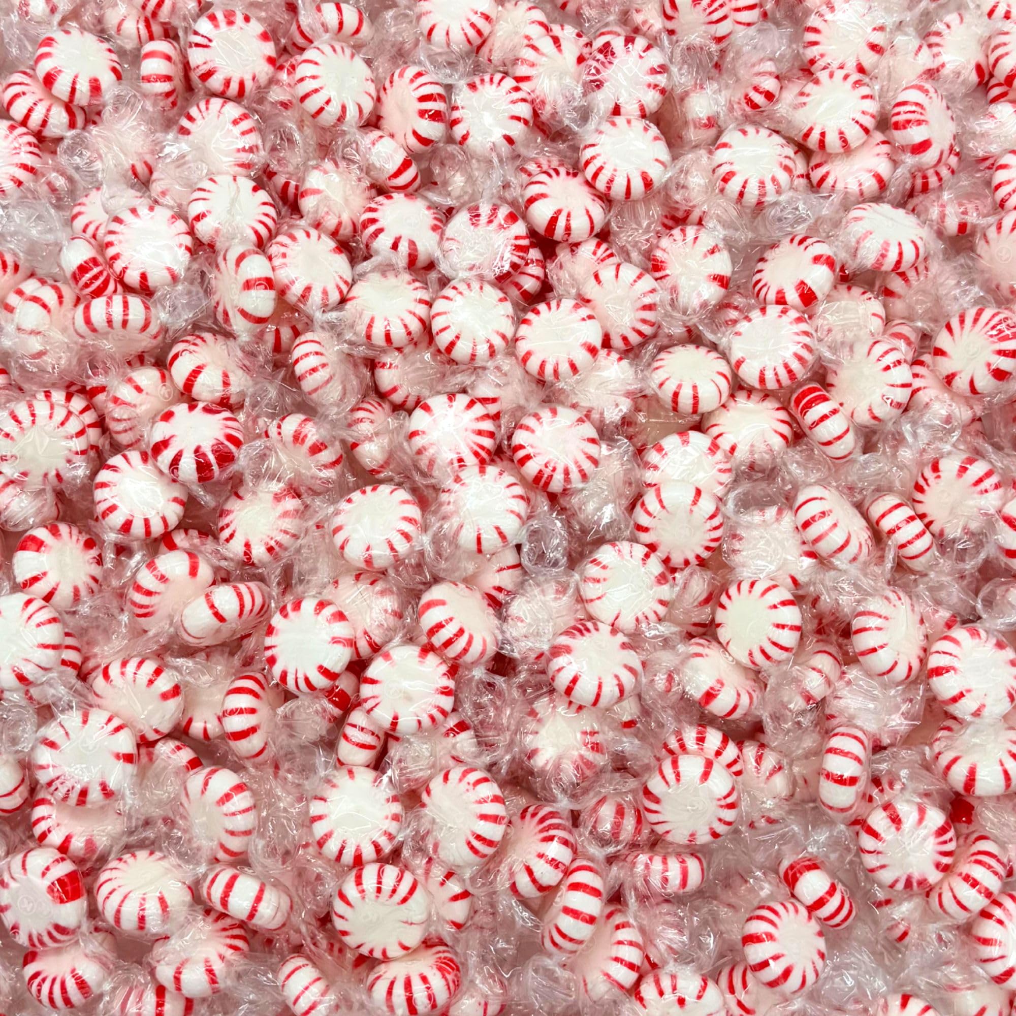 CandyBoxed Peppermint Candy, 3 Pound Bag, Individually Wrapped, Old Fashioned Hard Candy Discs