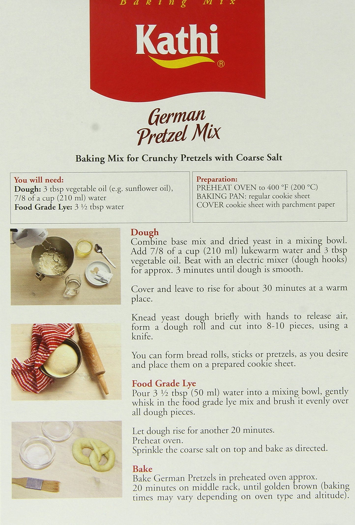 Kathi German Pretzel Baking Mix, 14.6 Ounce