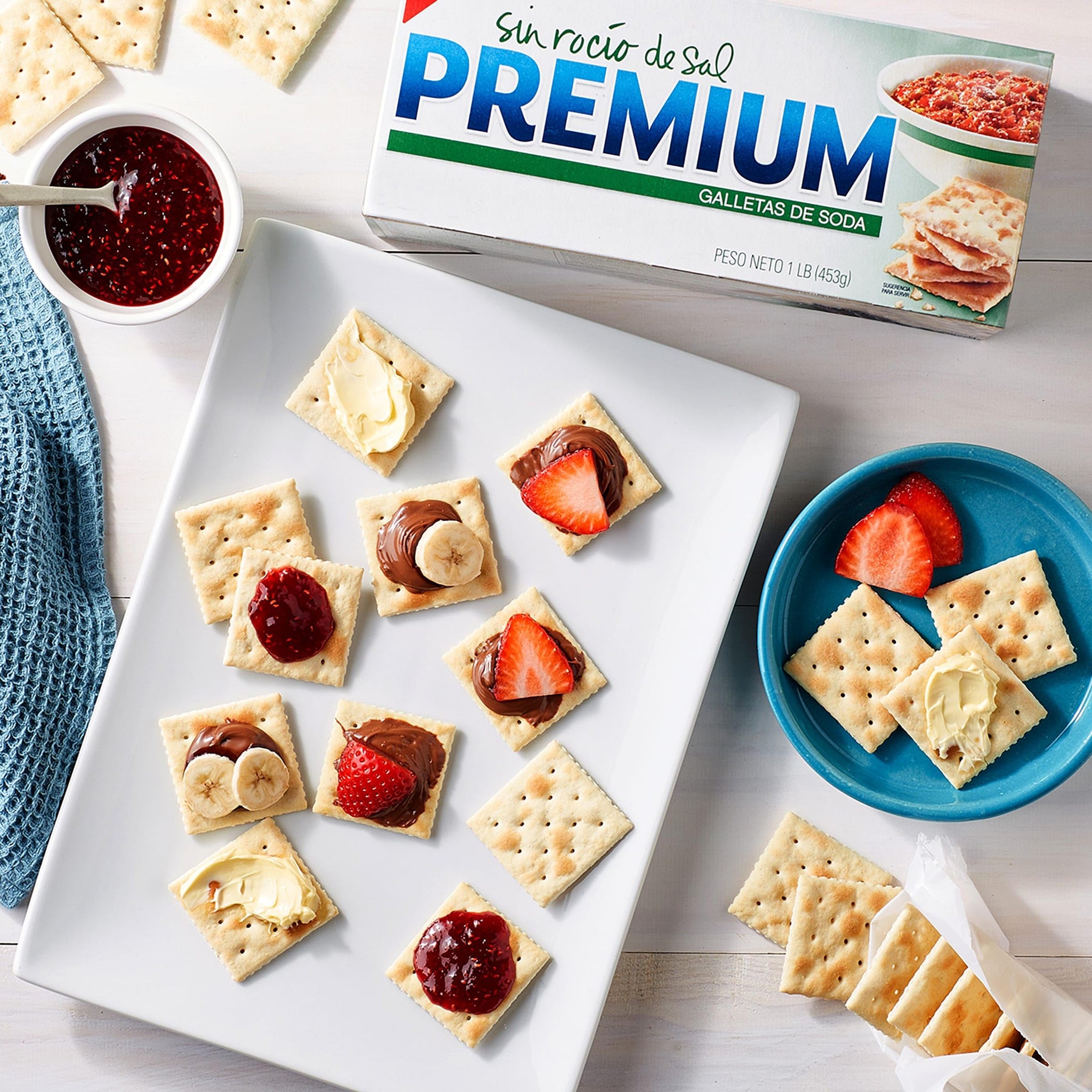 Premium Unsalted Tops Saltine Crackers, Lunch Snacks, 16 oz