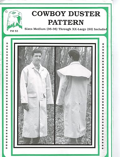 Zelikovitz Cowboy Duster Pattern: Sewing Pattern, Duster, S, M, L, XL, XXL, Brown