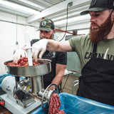 Bearded Butchers Apple Cinnamon Bratwurst DIY Kit - Make Sweet & Savory Homemade Brats - Includes Apple Cinnamon Seasoning, Dried Apples, and 32mm