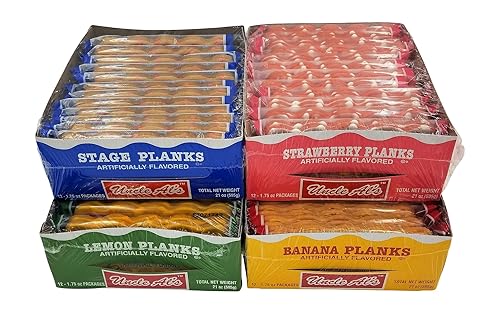Uncle Als Stage Planks Bulk Variety Pack (Original, Banana, Lemon, and Strawberry)