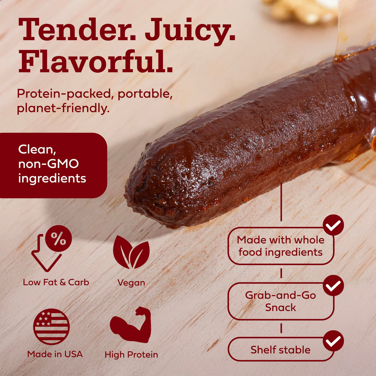 Renegade Foods Vegan Salami Sticks | 10 Pack | Sweet Toscana