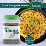 Kashan Dried Fenugreek Leaves, Kasuri Methi, Great for Cooking & Food Flavoring, Middle Eastern Cuisine and Aromatic Seasoning, Vegetarian 7oz (198g)
