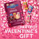 GHIRARDELLI Hearts Chocolate Assortment, 15.2 oz Bag Premium Valentine’s Day Candy Individually Wrapped Assorted Chocolate Hearts