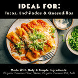 Coyotas - Organic Cassava Tortillas - Grain-Free, Gluten-Free, Non-GMO, Vegan, Paleo, Medium 6 Inch - 8 Tortillas Per Pack (3 Packs)