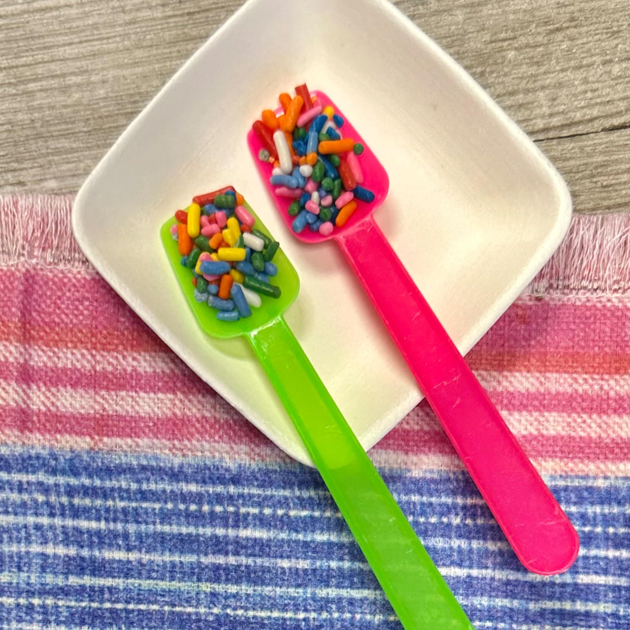 Mini Gelato Taster Spoons - Plastic - Multicolor - 150 per Package