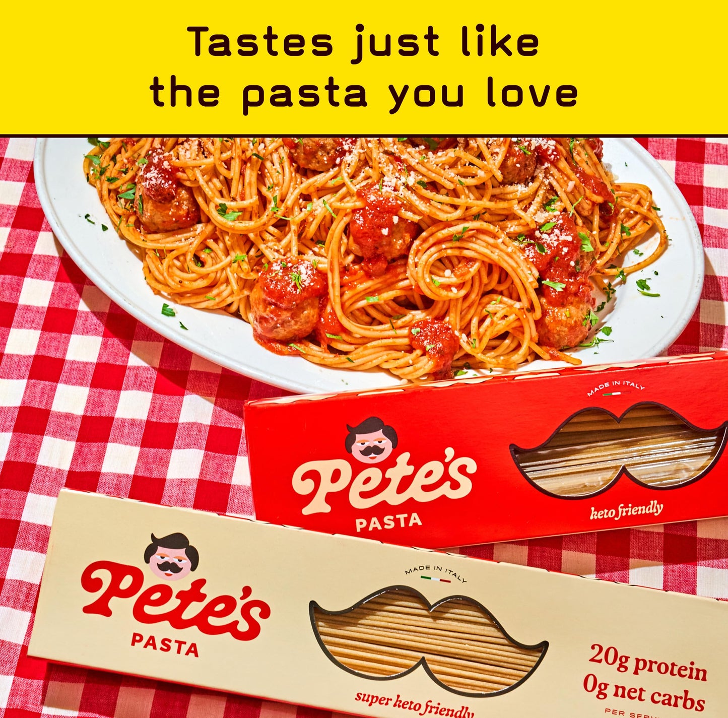 Pete's Pasta Spaghetti Noodles | 20g Protein Pasta, No Carb + Low Carb Pasta | Keto, Carb Free Pasta | Healthy, Zero Carb Italian Pasta From Italy |
