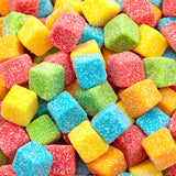 Sour Gummy Blocks Candy | 2-Pound Bag | Assorted Fruit Chewy Candy Cubes in Strawberry, Green Apple, Tangerine, Blueberry & Pineapple | Neon Jellies