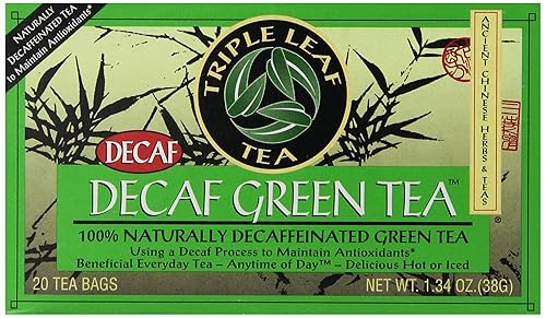 Triple Leaf Tea, Decaf Green Tea, 20 Tea Bags (Pack of 6)