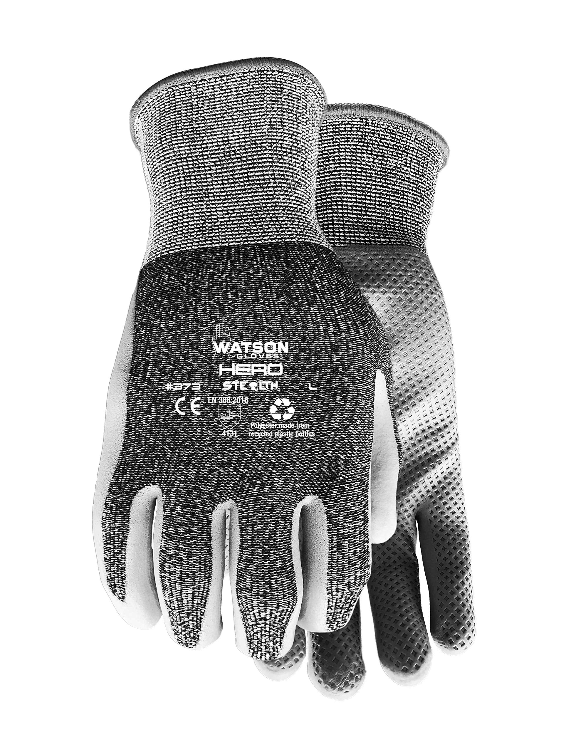 Stealth Watson Gloves Hero Sustainable Nitrile Coated Glove - Eco-Friendly, Made of Recycled Products, WasteNot Yarn (Medium)