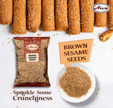 Aiva Sesame Seeds Brown (5 LB) - Whole Unhulled Seeds for Cooking, Baking, and Garnishing