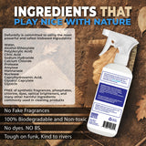 Laundry Stain Remover Spray, 32oz. Enzyme 'Free & Clear' Stain Treater Spray & Spot Remover Prewash Detergent for Clothes, Carpet & Gear. ProvenSafe™