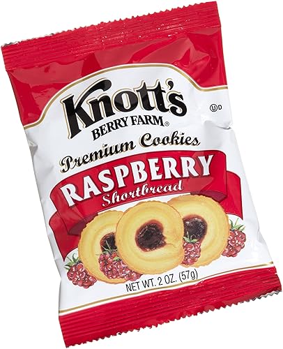 Knott's Berry Farm Raspberry Shortbread, 2-Ounce Packages (Pack of 32)
