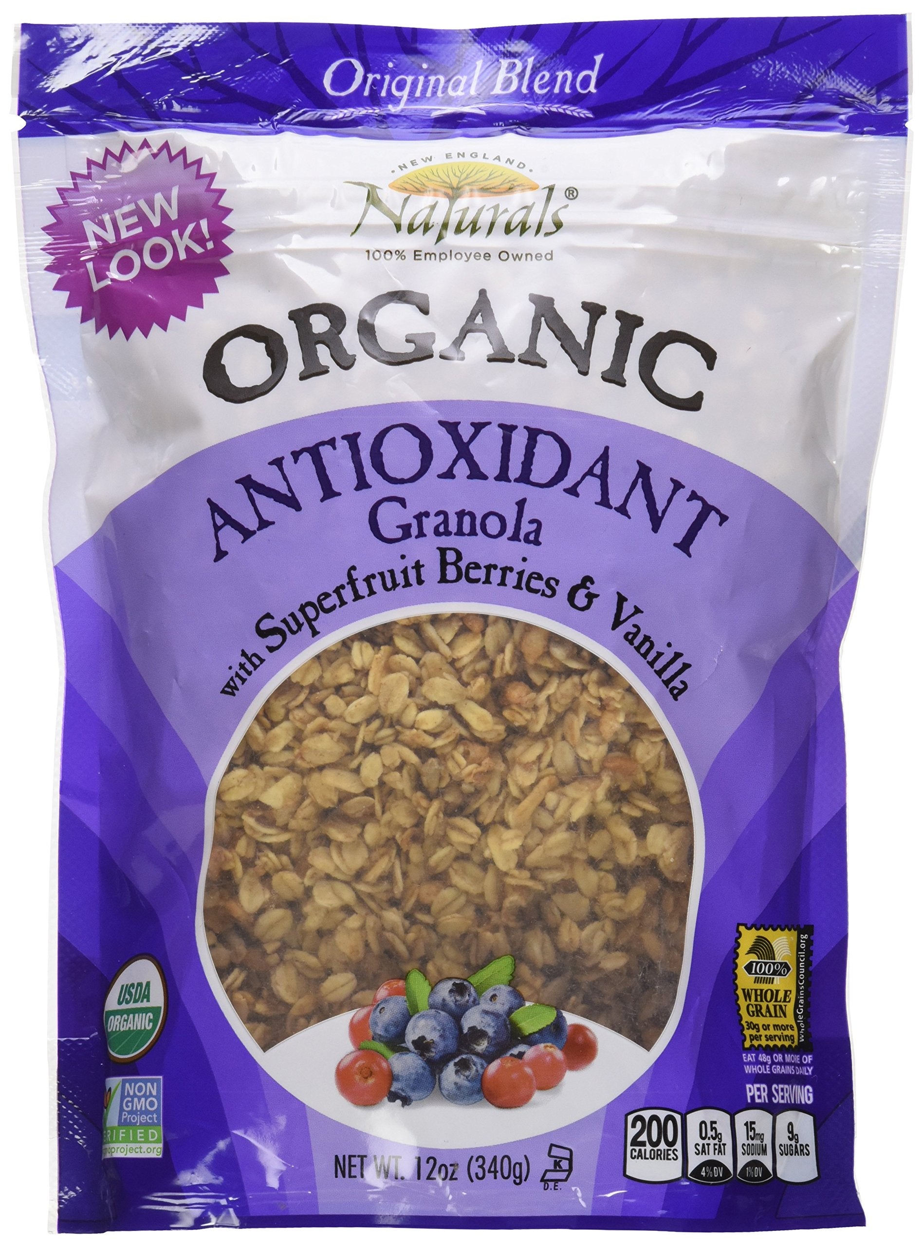 NEW ENGLAND NATURALS GRANOLA ANTIOXIDANT SUPERFRUIT BERRIES VAN GF OG, 12 OZ