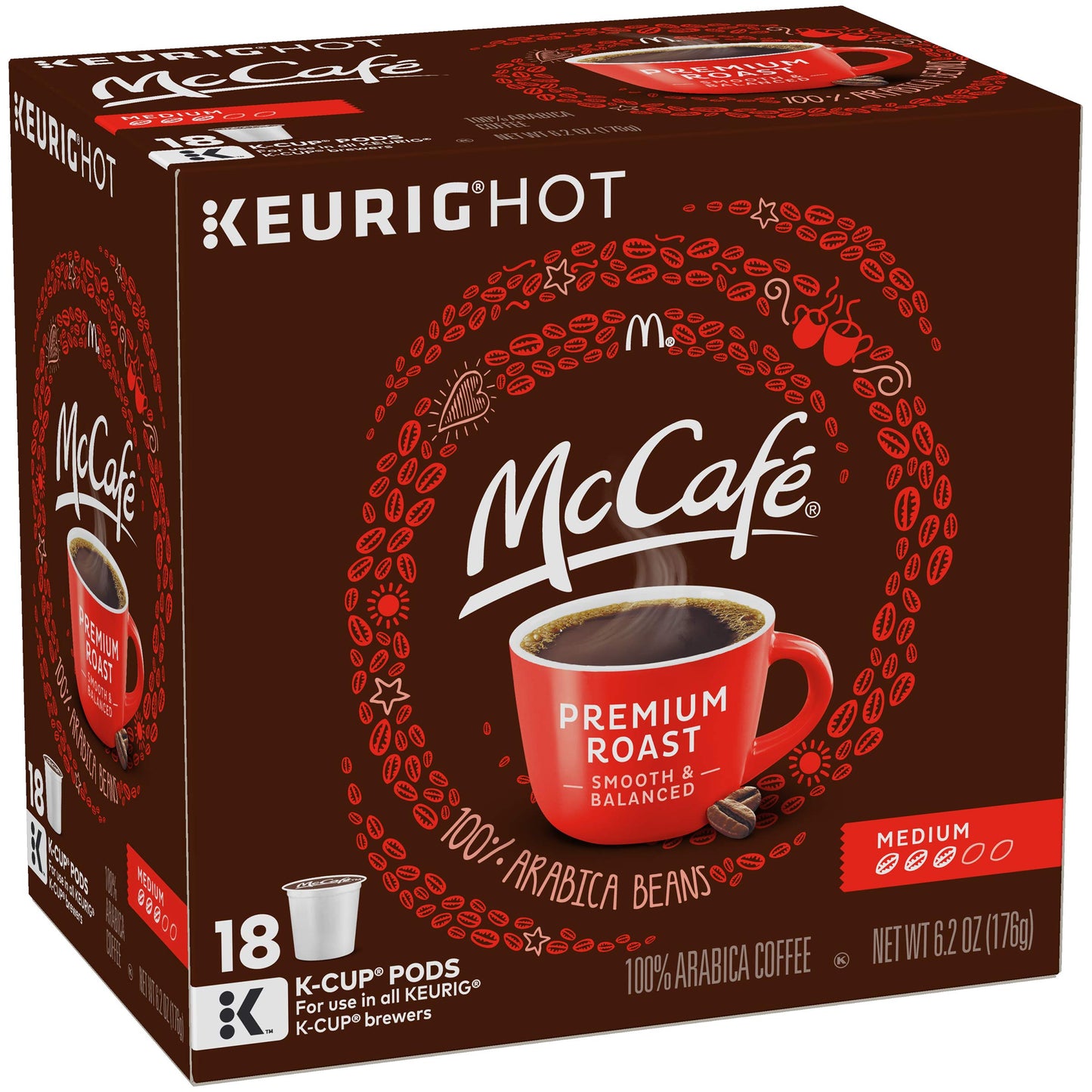 McCafe Premium Roast Keurig K Cup Coffee Pods (18 Count)