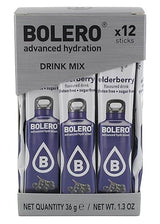 Bolero- Sugar Free Drink Mix Packets Elderberry Fruit Flavors | Powdered Flavored Water Packets | 36 Singles Sticks On The Go Packets
