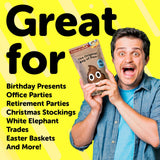 The Original Bag of Poo®, Emoji Poo (Black Cherry Flavor Cotton Candy) Novelty Poop Gag Gift. Free sticker inside.