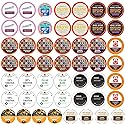 Perfect Samplers Dark Roast and Flavors Single Serve Coffee Pods for Keurig K Cup Machines, Bold Lover's Select, 50 Count