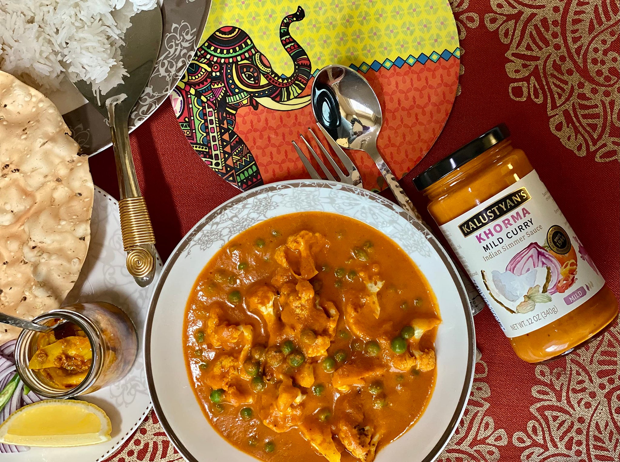 Kalustyan's Mild Sauce, Indian Simmer Sauce, Curry Sauce - From New York City's Favorite Spice Destination - Mild Curry with Notes of Cumin, Cardamom